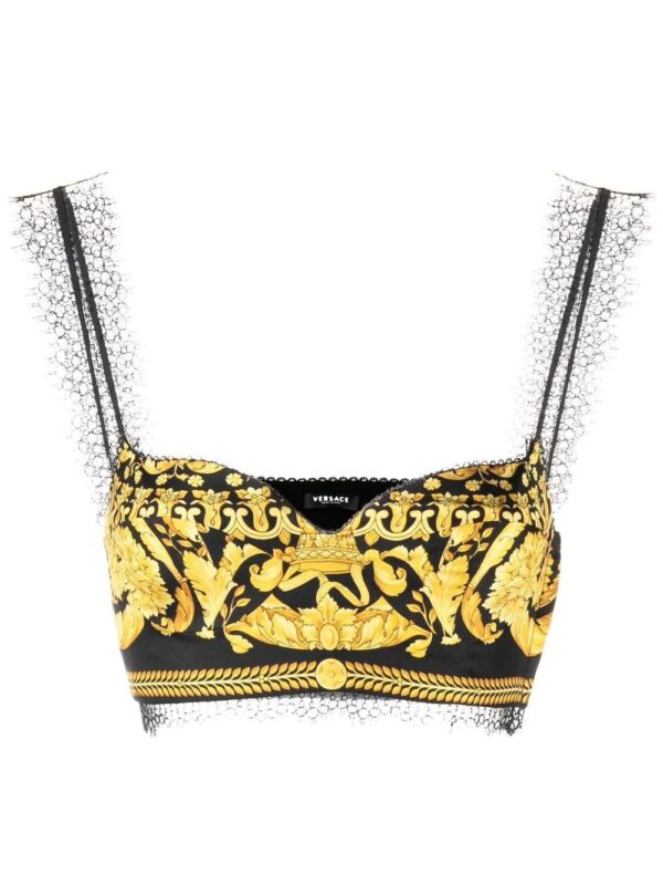 Versace  baroque-print top