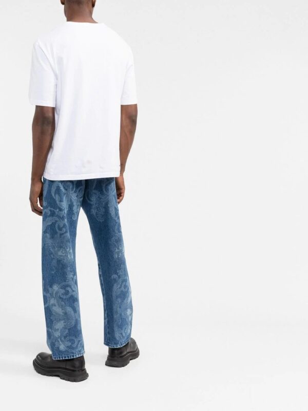 Versace Silver Baroque straight-leg jeans - Image 4