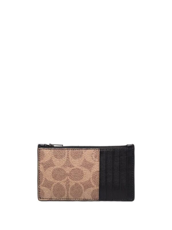 Coach  logo-canvas zipped wallet