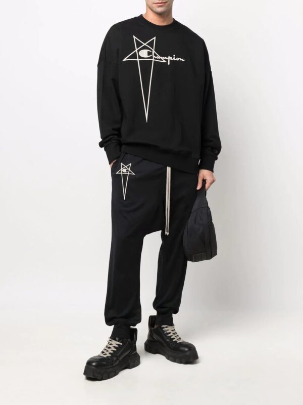 Rick Owens X Champion  embroidered-logo track pants - Image 2