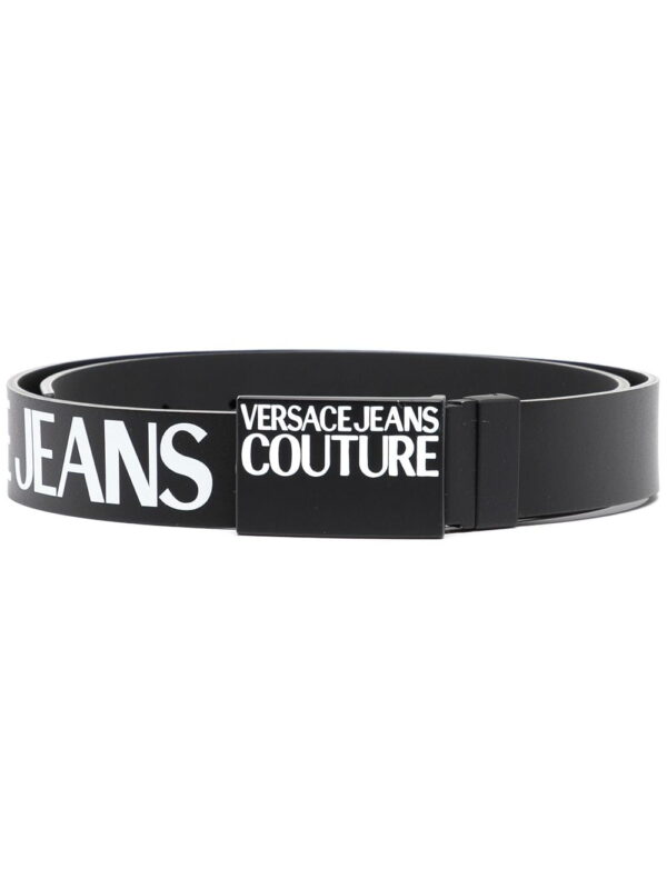 Versace logo-buckle leather belt