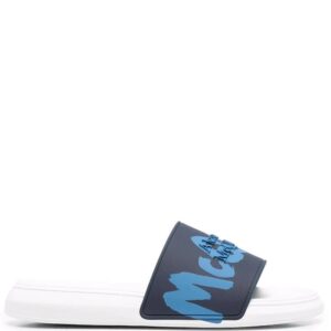 Alexander McQueen  embossed-logo slides