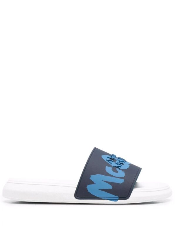Alexander McQueen  embossed-logo slides