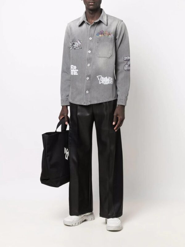 Off-White  x Graffiti Milano by Leonardo Totino denim shirt - Image 2