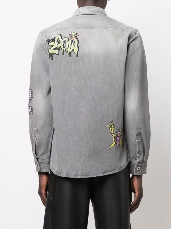 Off-White  x Graffiti Milano by Leonardo Totino denim shirt - Image 4