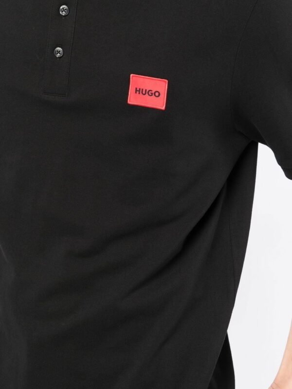HUGO Dereso222 logo-patch polo shirt - Image 5