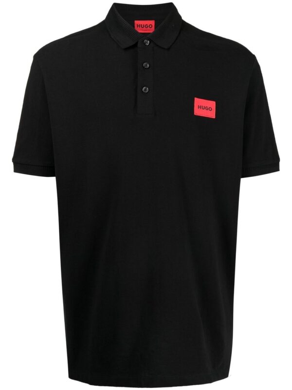 HUGO Dereso222 logo-patch polo shirt