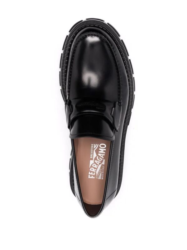 Ferragamo  embossed-logo leather loafers - Image 4