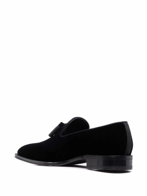 DSQUARED2  Ubaldo bom-embellished velvet loafers - Image 3