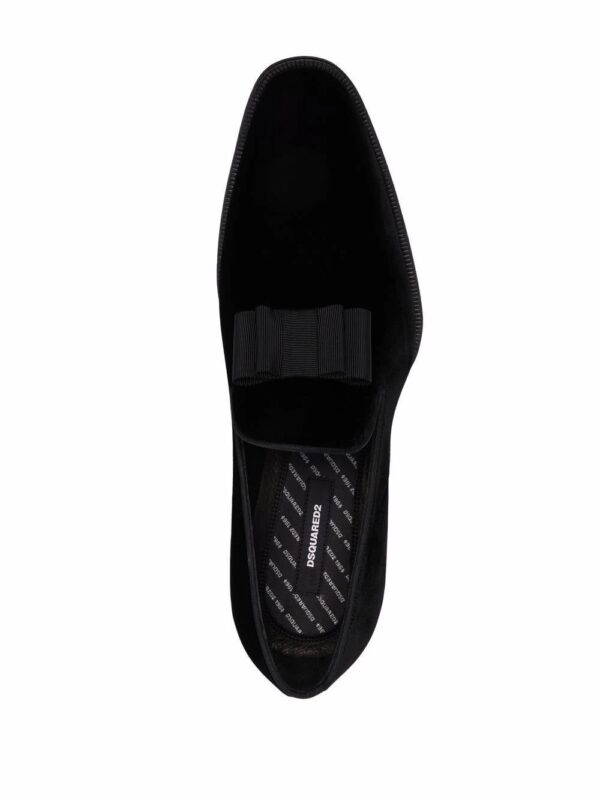 DSQUARED2  Ubaldo bom-embellished velvet loafers - Image 4