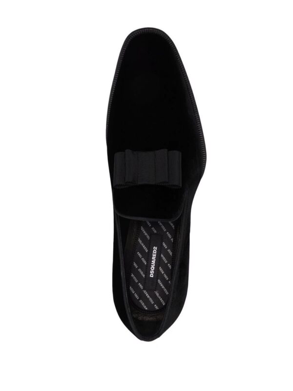 Dsquared2  Ubaldo bom-embellished velvet loafers - Image 4