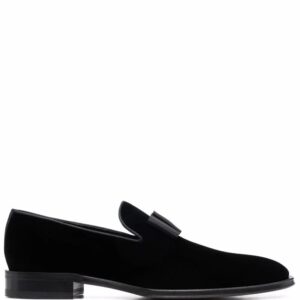 DSQUARED2  Ubaldo bom-embellished velvet loafers