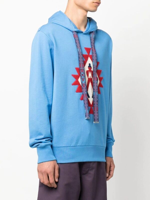 Moncler  embroidered motif cotton hoodie - Image 2