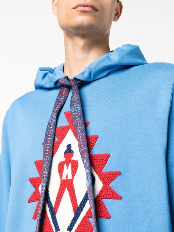 Moncler  embroidered motif cotton hoodie - Image 4