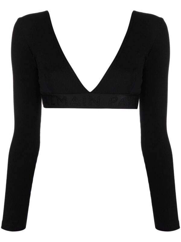 Balmain  long-sleeve crop top
