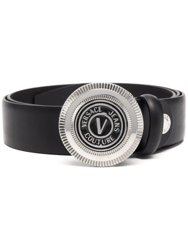 Versace logo-buckle leather belt