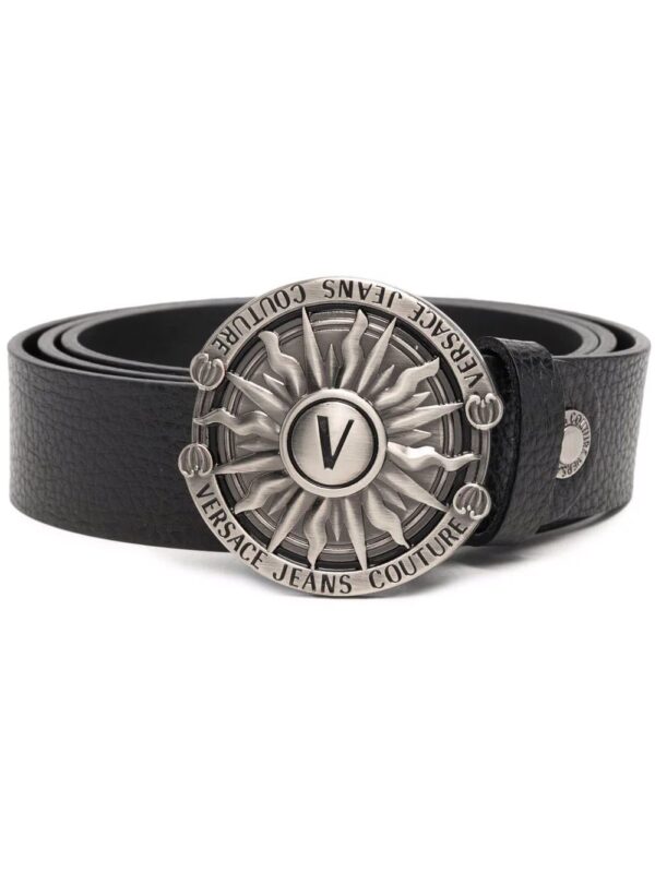 Versace logo-buckle leather belt