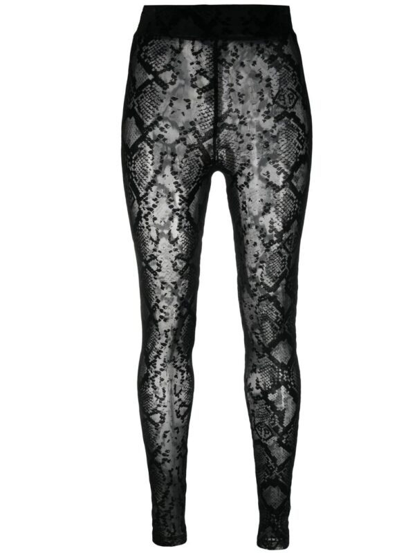 Philipp Plein  logo-embroidered high-waisted leggings
