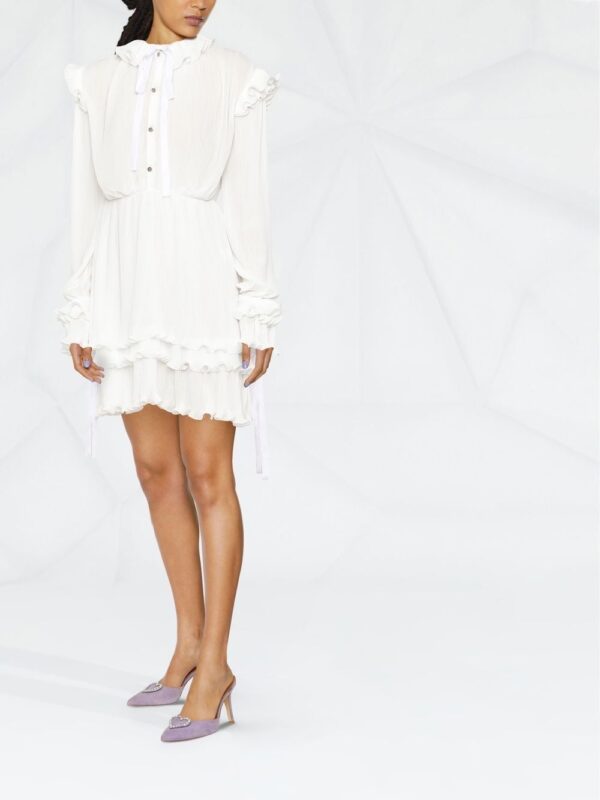 Philipp Plein ruffled plissé midi dress - Image 2