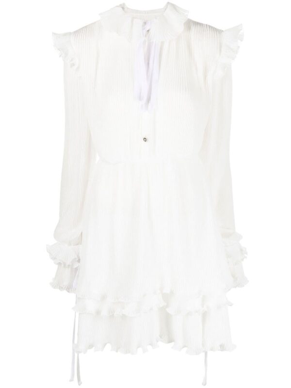 Philipp Plein ruffled plissé midi dress