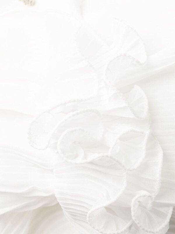 Philipp Plein ruffled plissé midi dress - Image 4
