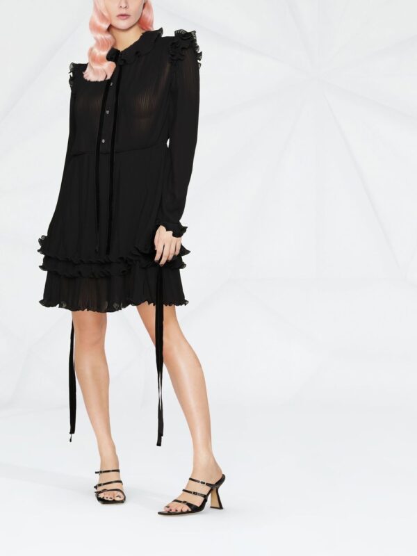 Philipp Plein ruffled plissé midi dress - Image 2