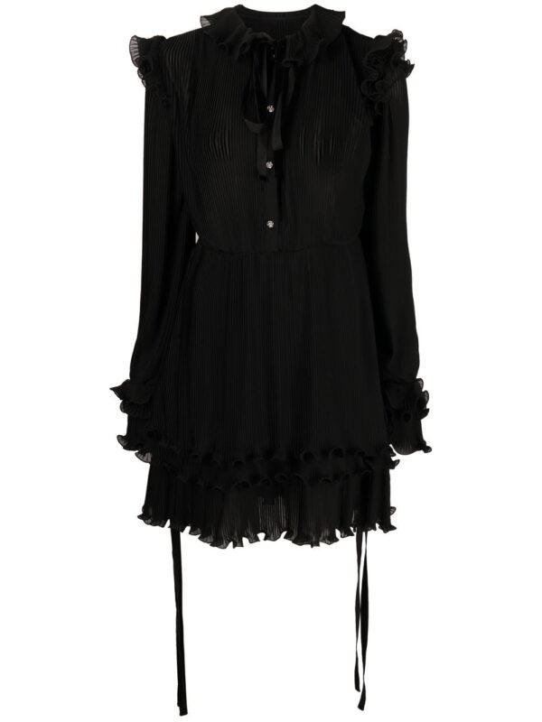 Philipp Plein ruffled plissé midi dress