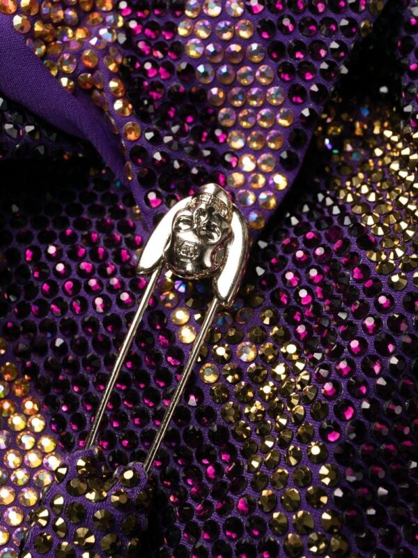 Philipp Plein crystal-embellished zebra-print dress - Image 5
