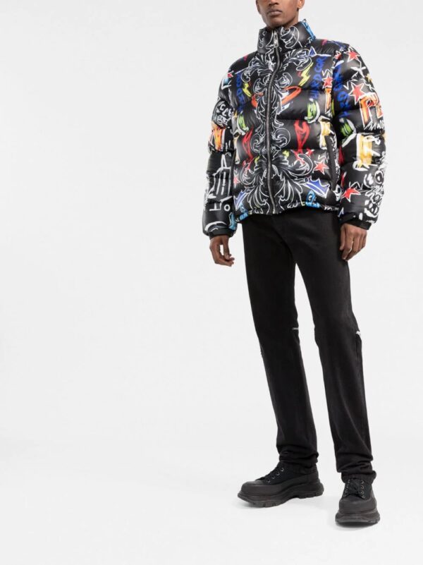 Philipp Plein  Skull and Plein print puffer jacket - Image 2