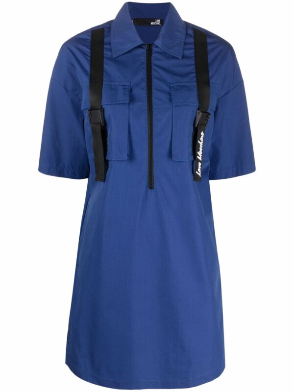 Love Moschino zip-front shirt dress