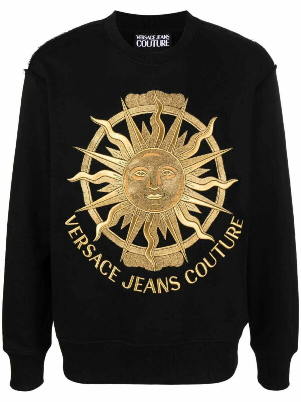Versace Jeans Couture  Medusa embroidery crew-neck sweatshirt
