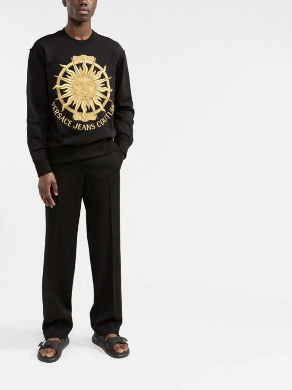 Versace Jeans Couture  Medusa embroidery crew-neck sweatshirt - Image 2
