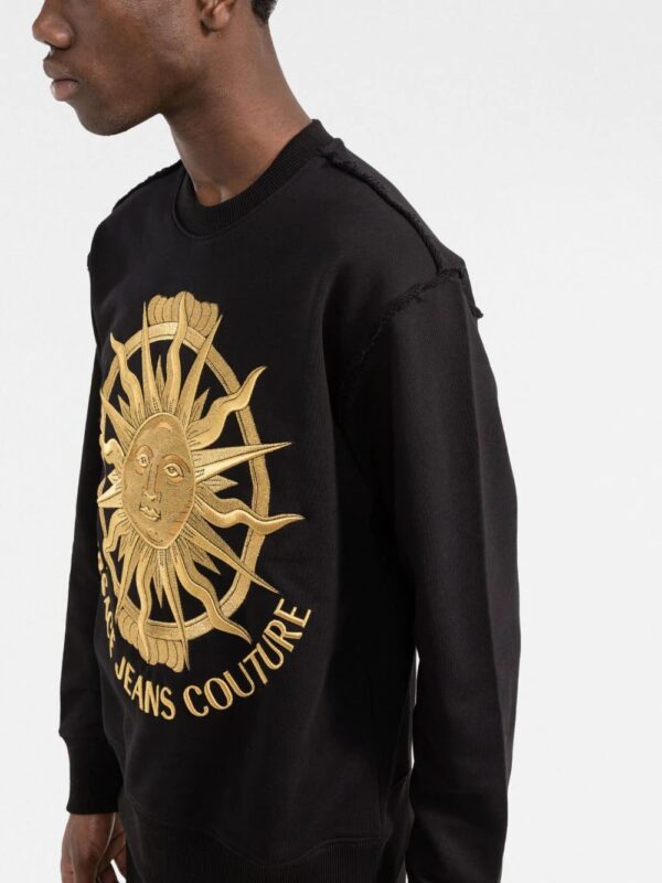 Versace Jeans Couture  Medusa embroidery crew-neck sweatshirt - Image 3