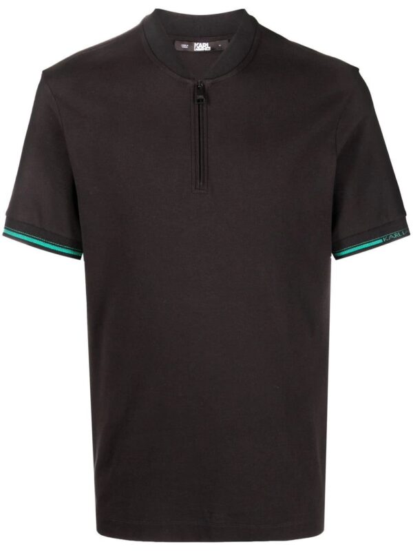 Karl Lagerfeld zipped short-sleeve polo shirt
