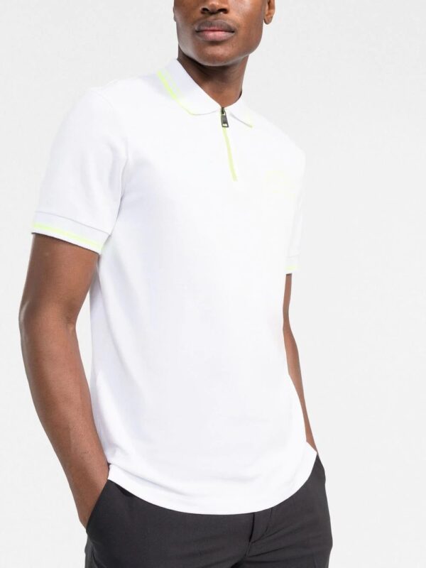 Karl Lagerfeld logo-print zipped polo shirt - Image 3