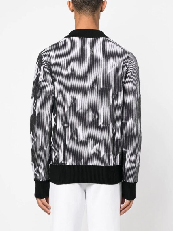 Karl Lagerfeld monogram-pattern knitted polo shirt - Image 4