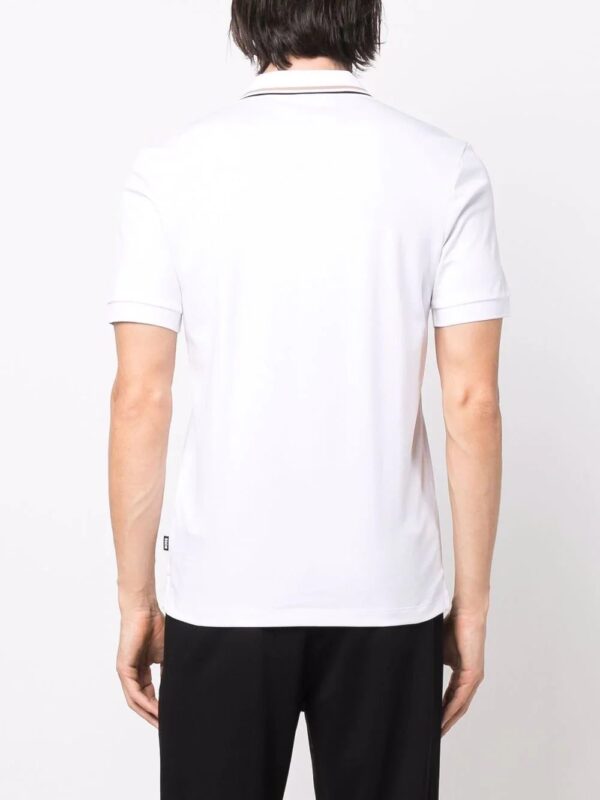 BOSS  stripe-collar short sleeved polo shirt - Image 4