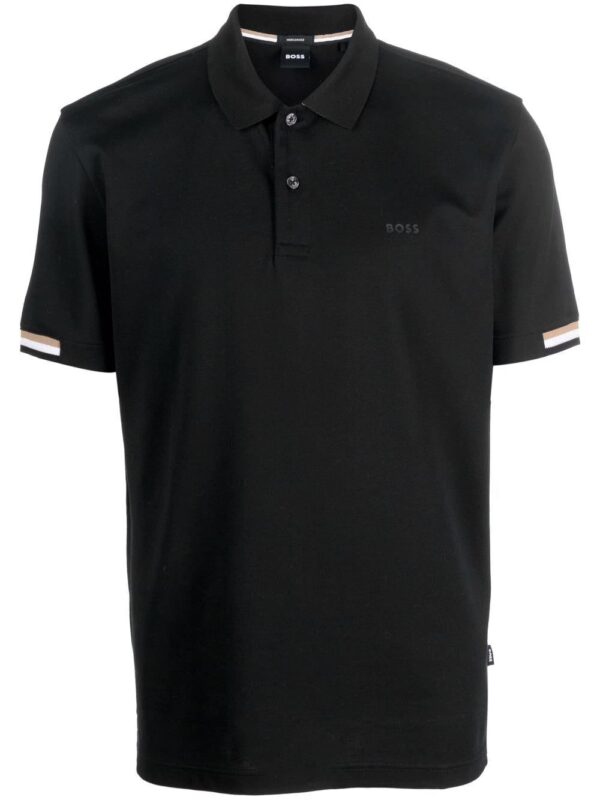 BOSS  stripe-trimmed polo shirt