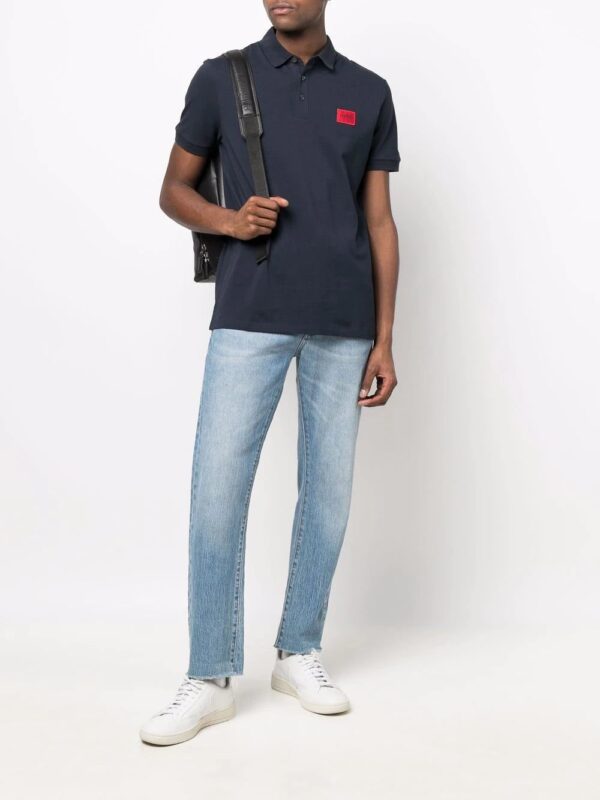 Hugo chest logo-patch polo shirt - Image 2