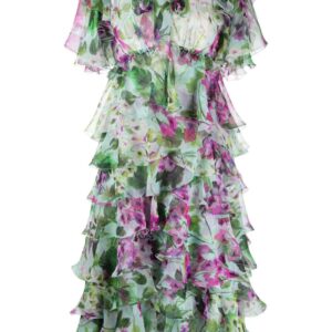 Dolce & Gabbana  ruffled floral-print dress