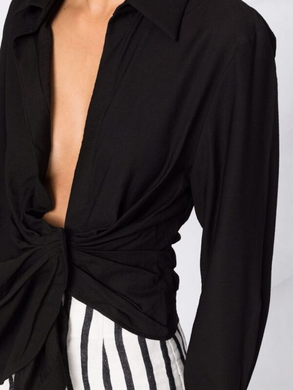 Jacquemus  La Chemise Bahia draped shirt - Image 3