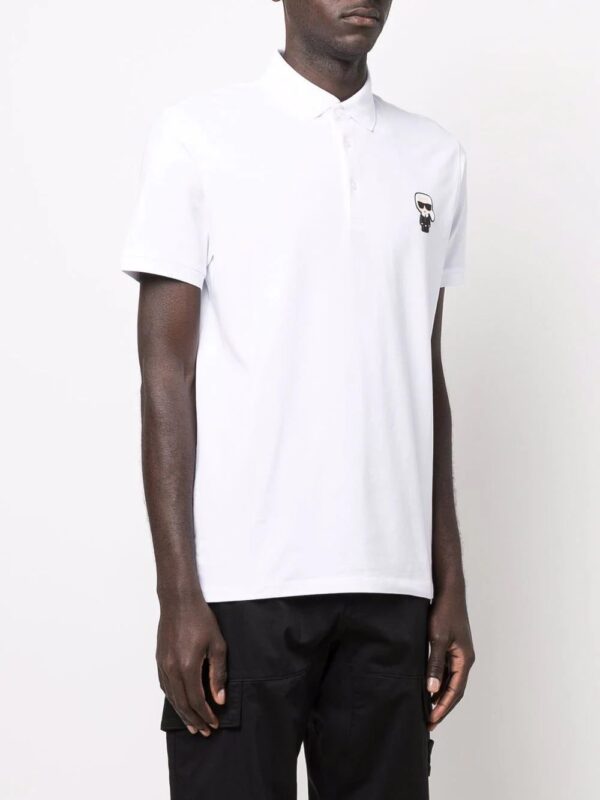 Karl Lagerfeld  logo-patch polo shirt - Image 3
