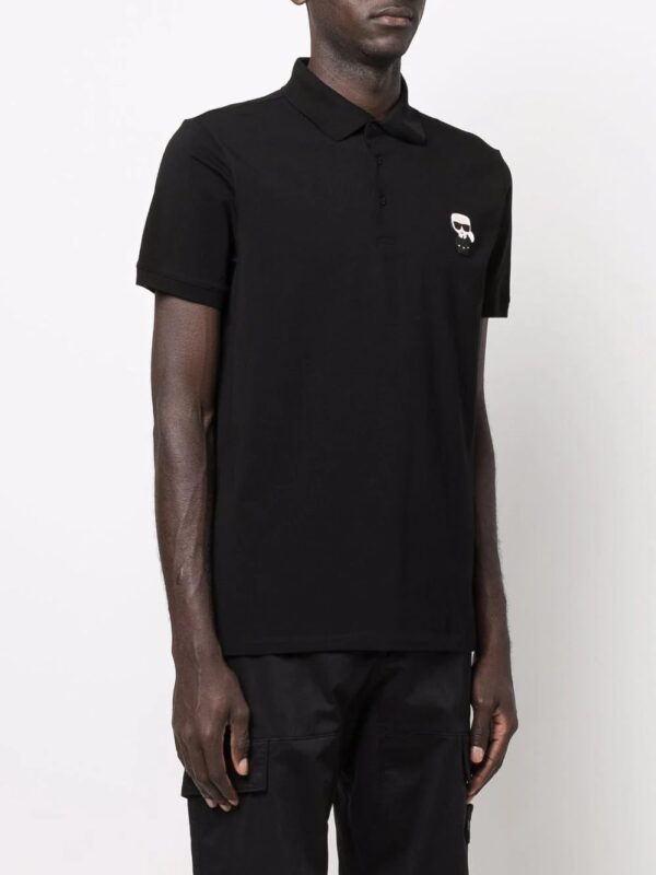 Karl Lagerfeld  logo-patch polo shirt - Image 3