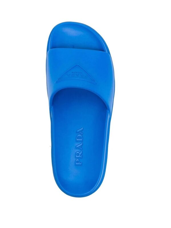 Prada  embossed-logo ridged-sole slides - Image 4