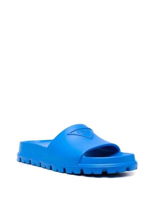 Prada  embossed-logo ridged-sole slides - Image 2