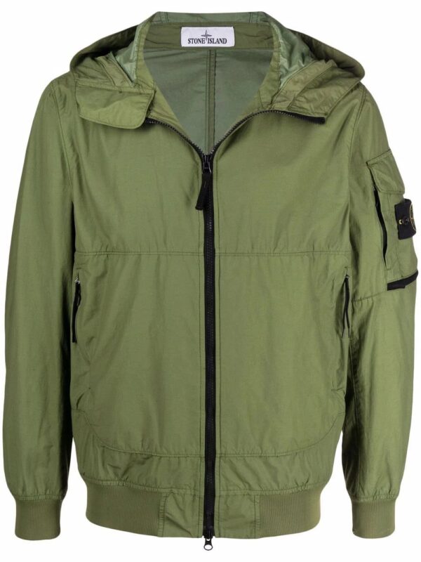 Stone Island  Compass-patch zip-front lightweight jacket