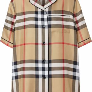 Burberry  Vintage Check silk pajama shirt
