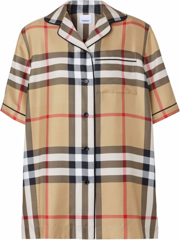 Burberry  Vintage Check silk pajama shirt