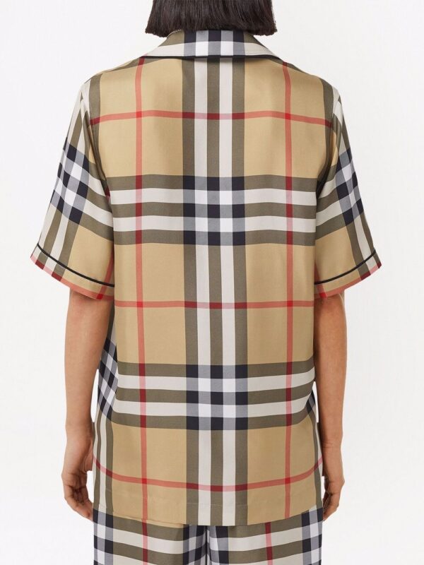 Burberry  Vintage Check silk pajama shirt - Image 4