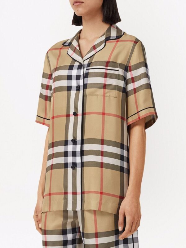 Burberry  Vintage Check silk pajama shirt - Image 3